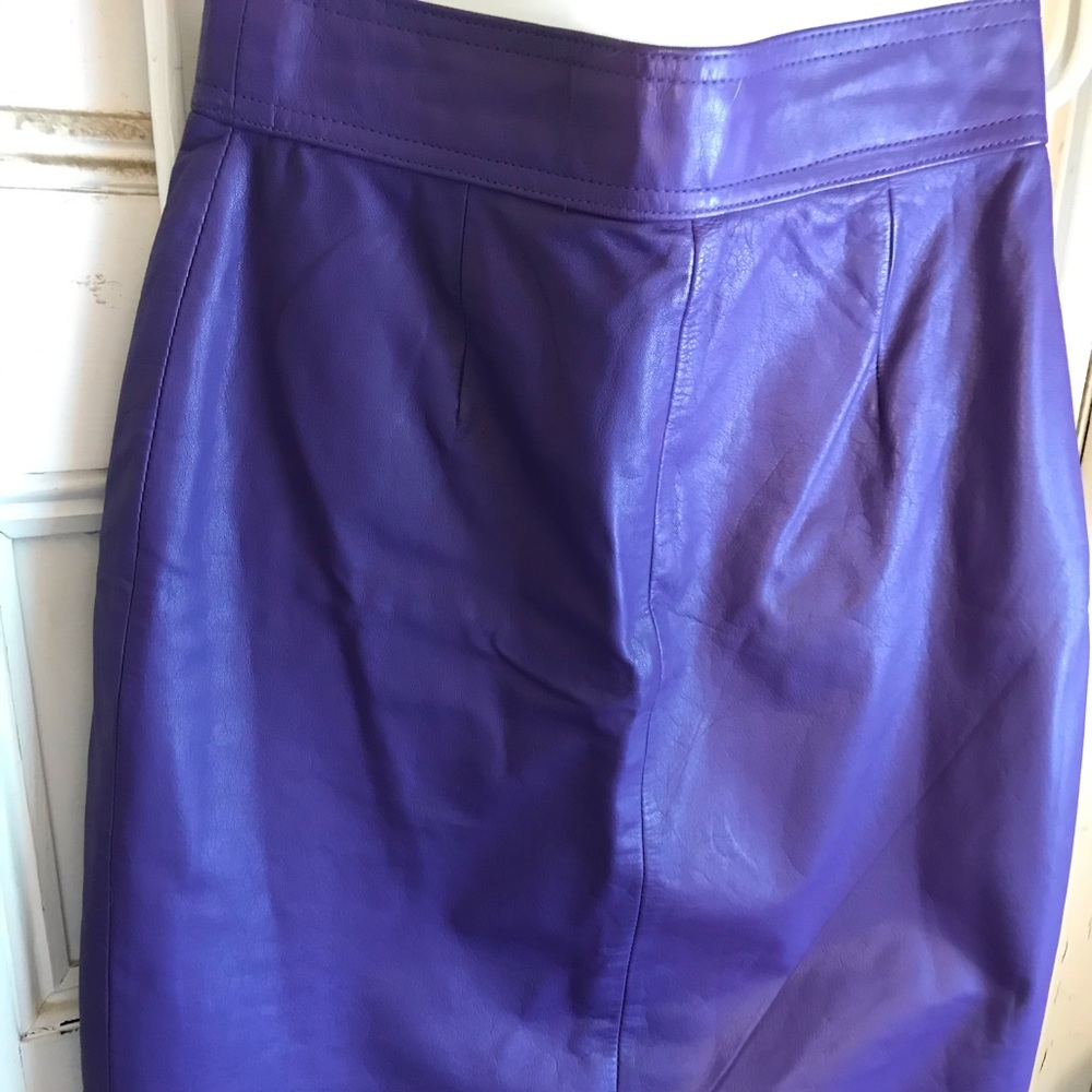 Vintage 80’s Yucatan Bay leather Skirt Sz 8